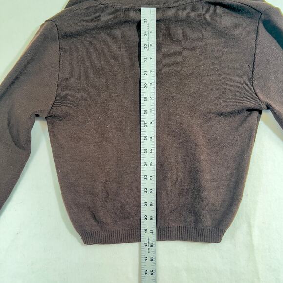 Nordstrom Savvy Shawl Collar Sweater Woman M 100% Extra Fine Merlino Wool Italy - Picture 10 of 11